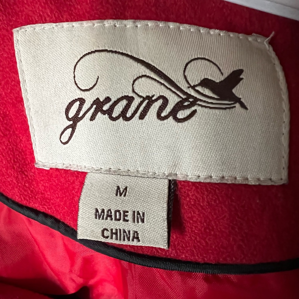 Red Wool Peacoat - Picture 3 of 3